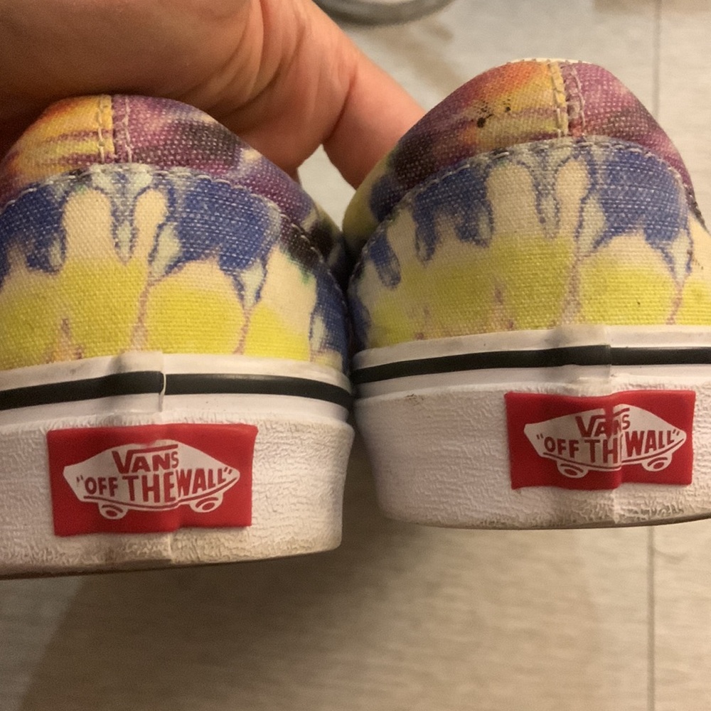 Vans Classic Slip on Washed Tie Dye Shoes Sneakers sz 8 - Picture 5 of 6